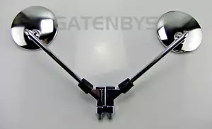 Specchietti Cromati per SUZUKI TS GT GSX GS GT750 GS550 GN TS50 VL125 GT185 T250 RE5 - Foto 1 di 13