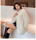 Manteau d'hiver pour femmes neuf manteau artificiel fourrure de luxe manteau lâche taille plus peluche manteau