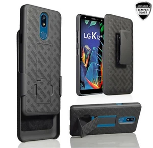 for LG K40/ K12+/ X4/ SOLO LTE Slim Armor Shell Holster Belt Clip Case + Screen - Picture 1 of 6