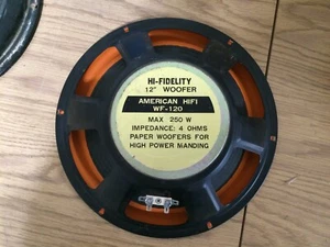 AMERICAN HIFI HIGH FIDELITY  12" Paper Woofer High Power Speaker  250 WATTS  4Ω - Picture 1 of 2