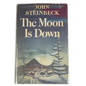 THE MOON IS DOWN John Steinbeck HC/DJ 1942 - 1st edition early state “talk.this” - Picture 1 of 14