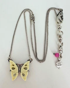 Lucky Brand Ivory Openwork Butterfly Flower Adjustable 17"-19" Pendant Necklace - Picture 1 of 17