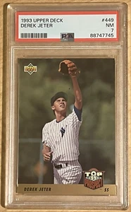 1993 Upper Deck Rookie Derek Jeter #449 New York Yankees PSA 7 - Picture 1 of 2