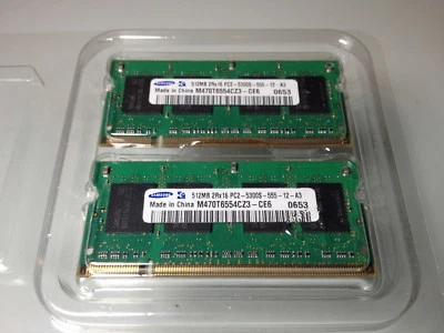 Samsung 512mb 2Rx16 PC2-5300S-555-12-A3 Memory (2 pack)(1gb RAM) - Image 1 of 4