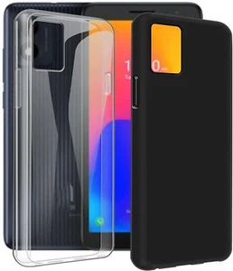 For Alcatel 1B 2022 Case, 5031G, Clear Black Silicone Gel Shockproof Phone Cover - Picture 1 of 16