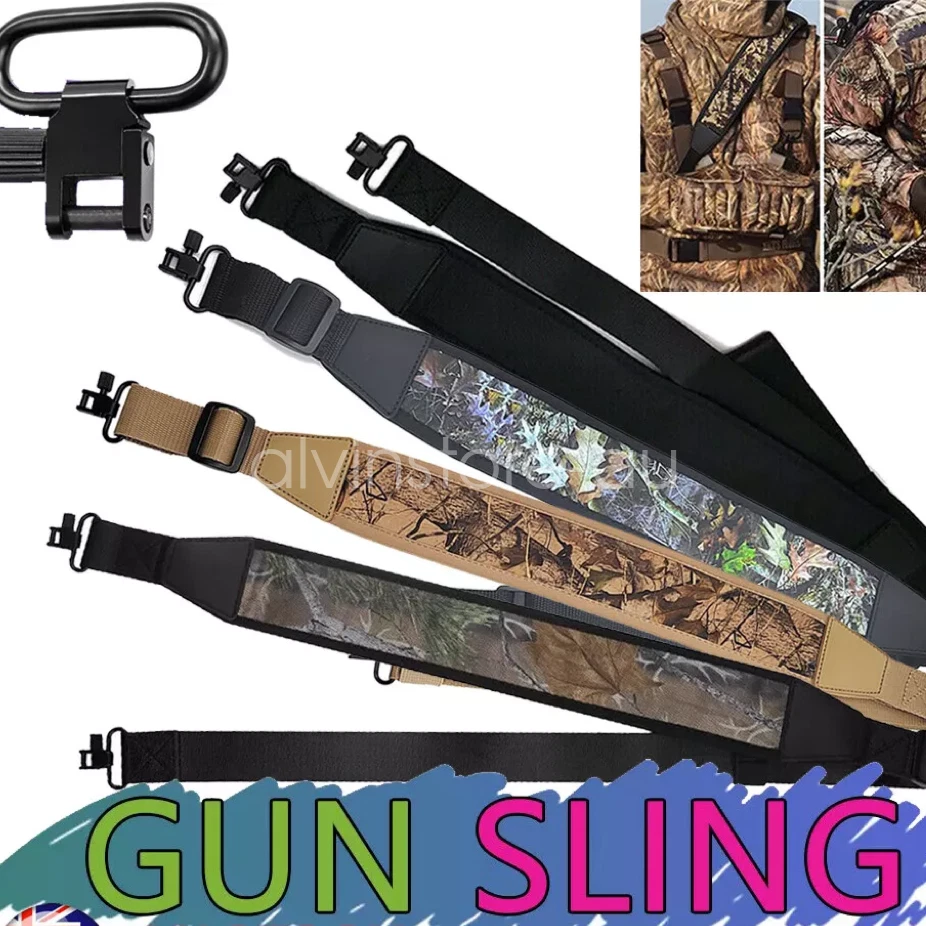 Gun Sling with Non-slip Padded Adjustable Strap Swivel for Hunting Rifle Shotgun - image 1 of 4