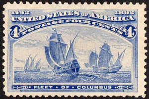 US # 233 *UNUSED NG LH* { JUMBO -VF- CENTERED } BEAUTY FLEET OF COLUMBUS OF 1893 - Picture 1 of 3