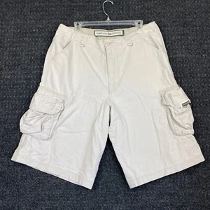Vintage Ecko Unltd Cargo Shorts Beige 34 90s y2k Baggy Relaxed Skater Hip Hop - Picture 1 of 9