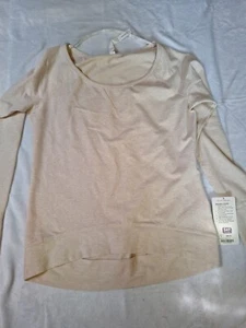 Lululemon Meditate Womens Heathered Dune /Hdun Pullover Size 8 - Picture 1 of 18