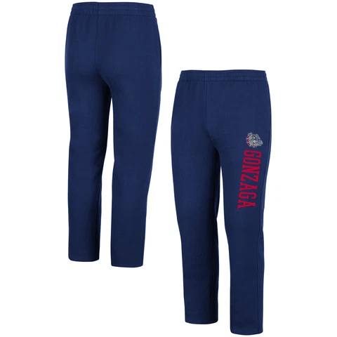 Men's Colosseum Navy Gonzaga Bulldogs Fleece Pants Cover
