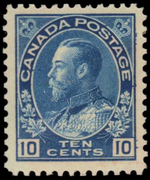 CANADA 117 - King George V "Admiral" 1922 Blue Wet Print (pb48104) $80 - Image 1 of 1