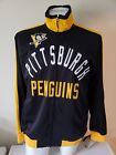 Pittsburgh Penguins Full Zip Track Jacket Windshirt Coat Embroidered Lettering