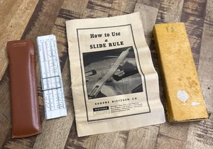 Dietzgen 5" Taschen Rechenschieber 1771 Lederscheide, Originalkarton & Anleitung - Bild 1 von 10
