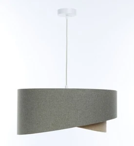 Lámpara Colgante Moderna Verde Beige E27 Redonda Ø 50 Cm Tela Salón - Imagen 1 de 7
