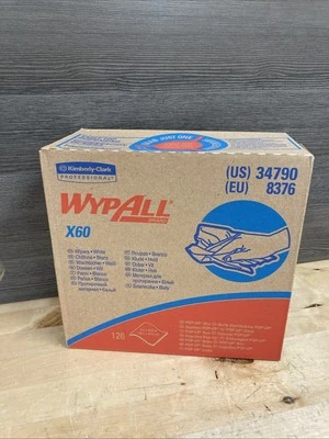Toalhas de loja Kimberly Clark 34790 Wypall X60 126 folhas caixa nova - Imagem 1 de 4