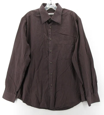 Camisa Pal Zileri Hombres 17 Roja Negra Abotonada Rayas Bolsillo Clásica XL * Foto 1 de 4