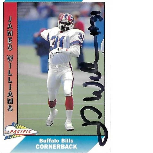 JAMES WILLIAMS SIGNED 1991 PACIFIC #34 - BUFFALO BILLS - Image 1 of 1