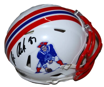 Mini casco de fútbol americano firmado por ROB GRONKOWSKI PATRIOTAS DE NUEVA INGLATERRA BECKETT BV10317 Foto 1 de 2