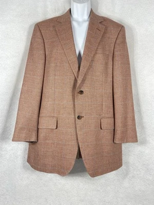 Chaqueta John W Nordstrom Loro Piana Para Hombres 42L Abrigo Deportivo Seda Cachemira Cuadros Foto 1 de 4