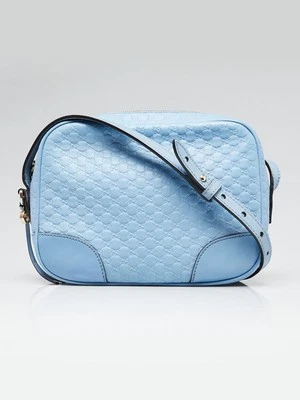 Gucci Light Blue Micro Guccissima Leather Crossbody Bag - Изображение 1 из 4