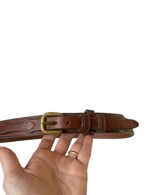 Vintage Buffalo Billfolds & Belts Genuine Leather Brown Men’s Belt 38 — 第 1/4 张图片