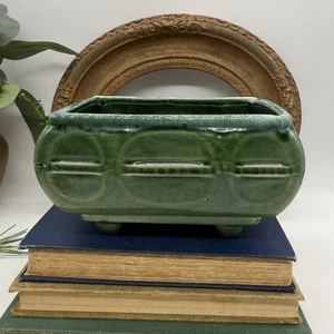 Maceta rectangular de cerámica American Green Cookson vintage de EE. UU. CP 556 - Imagen 1 de 7