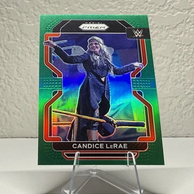 2022 Panini Prizm WWE Candice LeRae #153 Green Prizm SP - Image 1 of 2