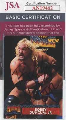 1999 Topps WCW Nitro BOBBY DUNCUM JR Autograph Auto Signed Card JSA *TOUGH* - Image 1 of 3