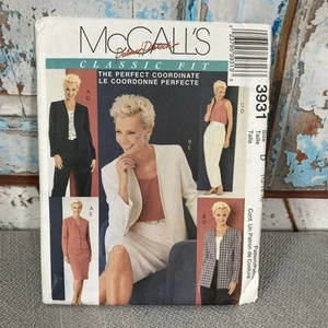 McCalls 3931 Sewing Pattern Misses Petite Jackets Top Pants Skirt 12-16 UC FS - Picture 1 of 5