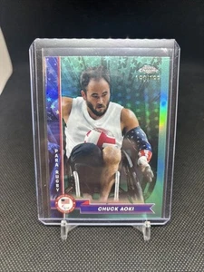 Tarjeta de los Juegos Olímpicos Chuck Aoki Topps cromada/199 - Imagen 1 de 2