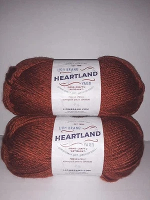 Lion Brand Heartland Yarn x 2 Yosemite  Worsted Acrylic 502 Yds/460m Total - Image 1 of 4