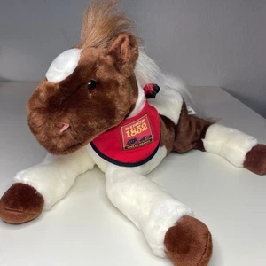 Peluche Wells Fargo 2005 cavallo leggendario Trixie 17” marrone bianco pony giocattoli R Us - Foto 1 di 11