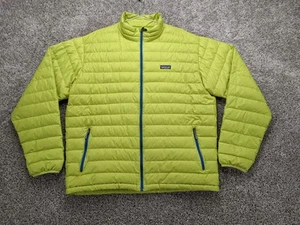 Patagonia Plumón Suéter Chaqueta Para Hombre XL Verde Cremallera Completa Calidad Ligero Puffer - Imagen 1 de 13