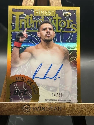 Rafael Dos Anjos 2024 Topps Finest UFC Intimidators GOLD Refractor Auto 04/50  - Image 1 of 3