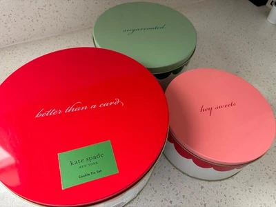 Juego de 3 latas decorativas Kate Spade New York NUEVO Foto 1 de 4