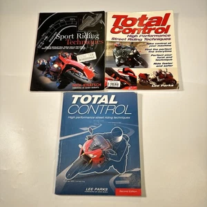 TOTAL CONTROL book lot Lee Parks Motorcycle Techniques Motorcycling 2nd Ed - Picture 1 of 9