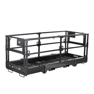 Titan Attachments 4' x 9' 8" Mesh Telehandler Work Platform, Safety Man Basket - Image 1 of 4