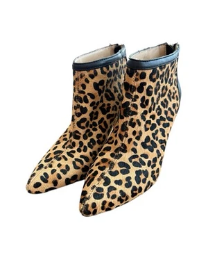 Talla 6.5 Adrienne Vittadini Nyla Leopardo Pelo de becerro Botines Botines Tacón Foto 1 de 4