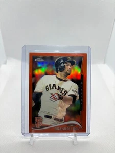 2014 Topps Chrome Brandon Belt Orange Refractor #110 Giants Color Match CLEAN - Picture 1 of 2