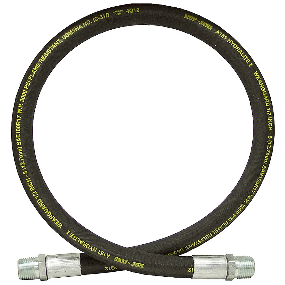 NRP JONES 1/2" x 240" 1/2 NPTM x 1/2 NPTM SAE 100R17 Hydraulic Hose 3000 PSI 905-12240