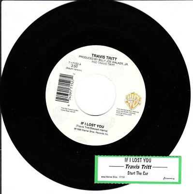 Travis Tritt, If I Lost You/Start The Car 45 EX 1998 Warner Bros Foto 1 de 2