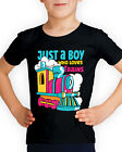 Just A Boy Who Loves Trains Spotter Engine Childrens Funny Kids T-Shirts #DNE