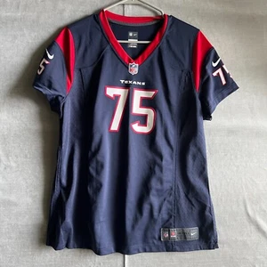 Houston Texans Wilfork #75 Jersey XL Women's Nike NFL On Field Blue Red - Picture 1 of 11