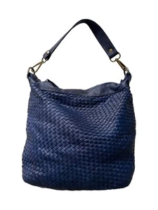 BORSA DONNA VERA PELLE INTRECCIATA VINTAGE - Foto 1 di 12