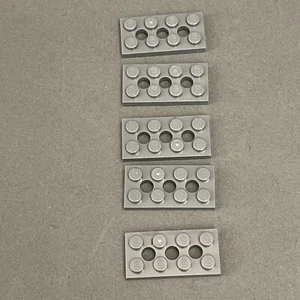 Lego 3709 Technic Plate with Holes Dark Gray Replacement Parts Pieces Lot of 5 - Picture 1 of 2