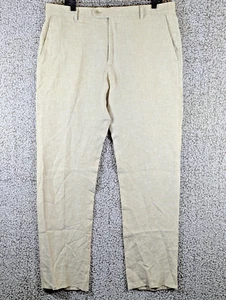 Joseph Abboud 100 Percent Linen Slim Fit Separates Dress Pants Men's 36x32 Ivory - Picture 1 of 10