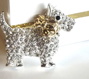 Vtg Naper Scottie Terrier Brooch Silvertone. Signed piece. @PK - Picture 1 of 8