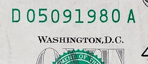 May 9th, 1980 Birthday /Anniversary Note $1 One Dollar Bill Fancy Serial Number - Picture 1 of 3