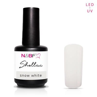 N&BF Shellac LED + UV Gel Nagellack kratzfest & splitterfest | Snow White - Bild 1 von 4