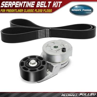 2x Kit de componentes de transmisión por correa Serpentine para Freightliner Classic FLD112 FLD120 Foto 1 de 4
